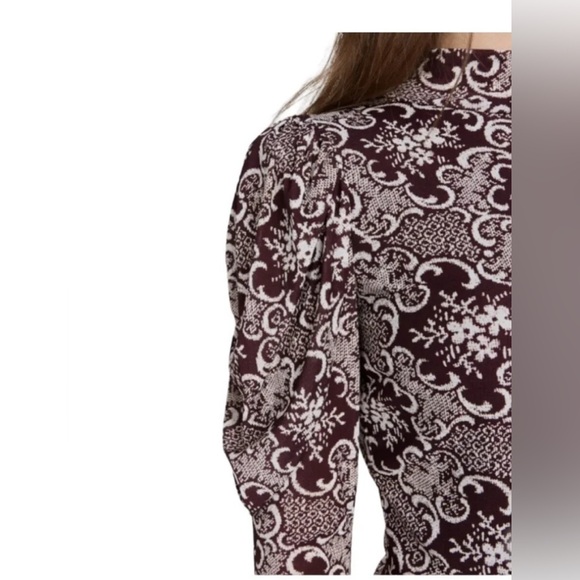 $225 NWT ⭐️ HOST PICK ⭐️Rebecca Taylor Rochelle Fleur Drape Mock Neck Blouse - Picture 7 of 14